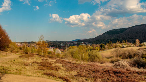 Scenic view of landscape against sky