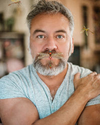 Close-up portrait of man