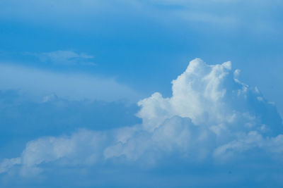 Low angle view of clouds in blue sky