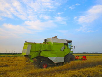 View of agricultural field against sky