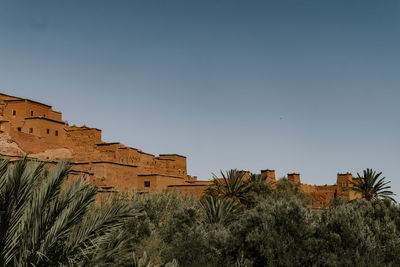 Low angle view of fort against sky