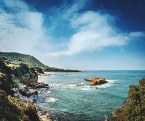 Scenic view of sea against sky