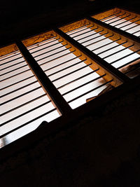 Low angle view of window in building