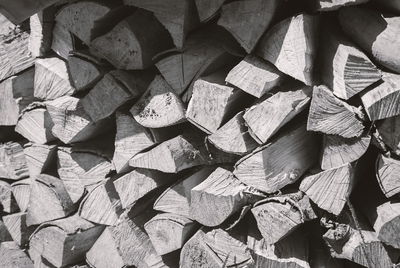 Full frame shot of firewood