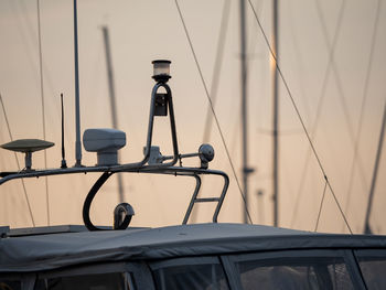 Close-up of sailboat against sky