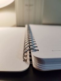 Close-up of book on table