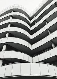 Low angle view of modern building against clear sky