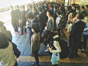 Group of people in shopping mall