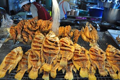 Close-up of food for sale in market