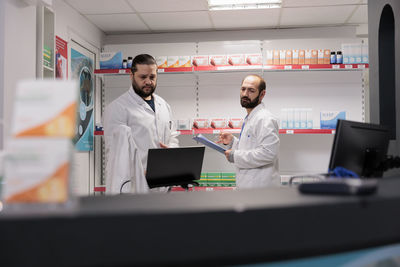 Scientist working at laboratory