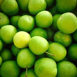 Full frame shot of fresh green apples