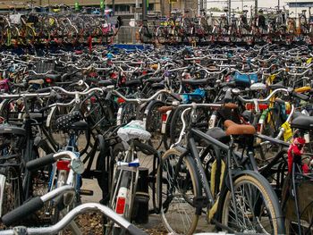 Bike parking in amsterdam 