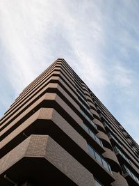 Low angle view of modern building against sky