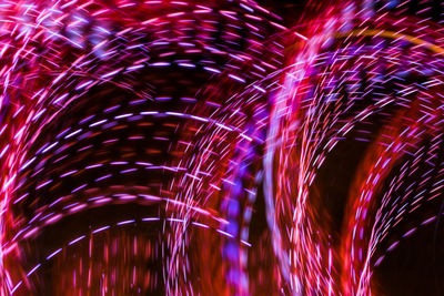 Full frame shot of light trails at night