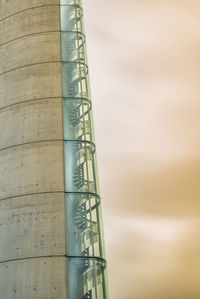 Low angle view of staircase against sky