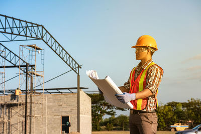 Man working at construction site