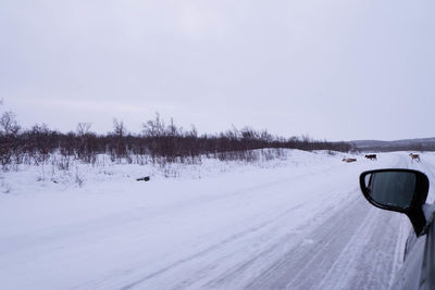 Panoramic view of agricultural car against sky