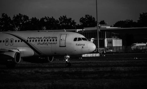 View of airplane against sky