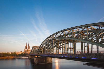 Bridge over river in city