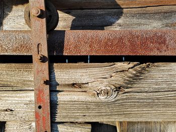 Full frame shot of old wooden plank