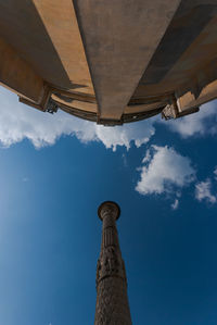 Low angle view of bridge against sky