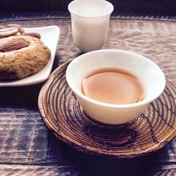 Coffee cup on table