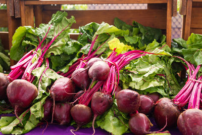 Close-up of vegetables for sale at market