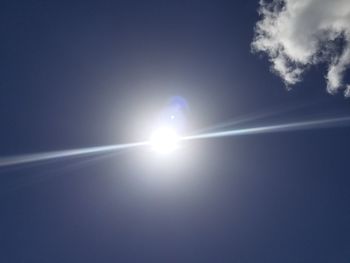 Scenic view of moon against clear blue sky