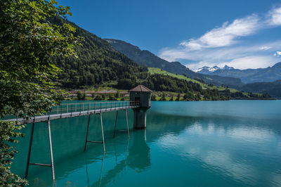 View at lake lungern from kaiserstuhl, switzerland