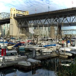 Boats in harbor