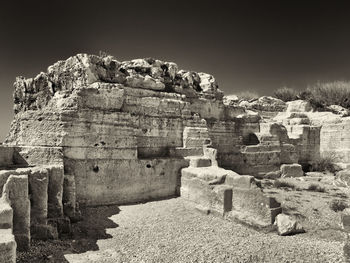 Old ruin building against sky