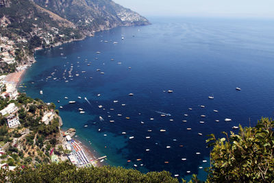 High angle view of sea against sky