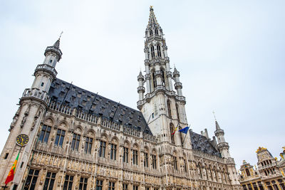 Low angle view of traditional building against sky