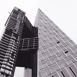 Low angle view of modern building against sky