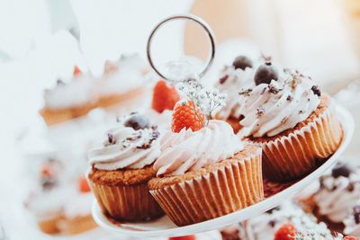 Close-up of cupcakes