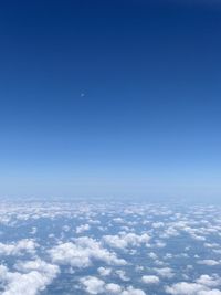 Aerial view of cloudscape against blue sky