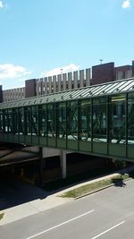 Road against sky in city