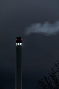 Low angle view of building against sky at night