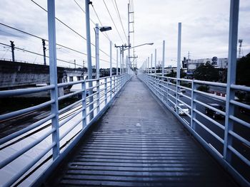 Railway bridge against sky