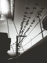 Low angle view of power lines