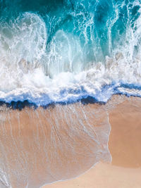 High angle view of beach