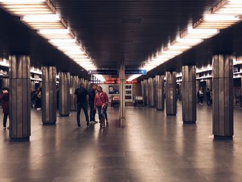 People walking in subway station