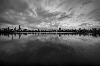 Central park reservoir looking west