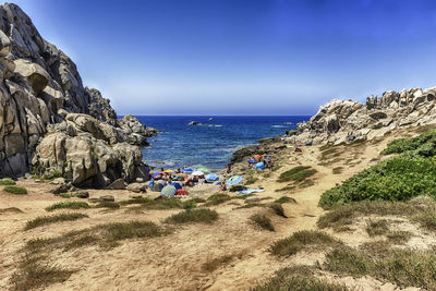 Panoramic view of beach against sky