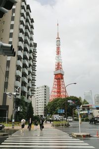 View of skyscrapers in city