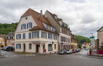 Buildings in city against sky