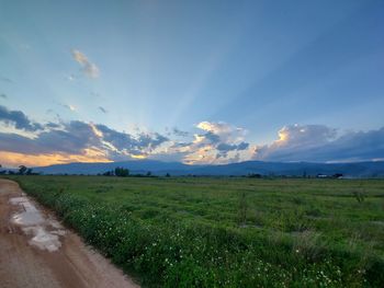 Scenic view of landscape against sky