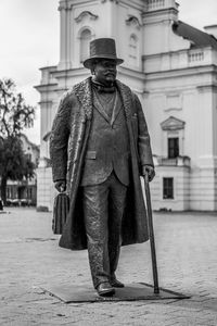 Full length of man statue on the square