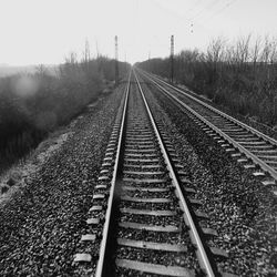 Railroad tracks against sky