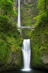 Scenic view of waterfall